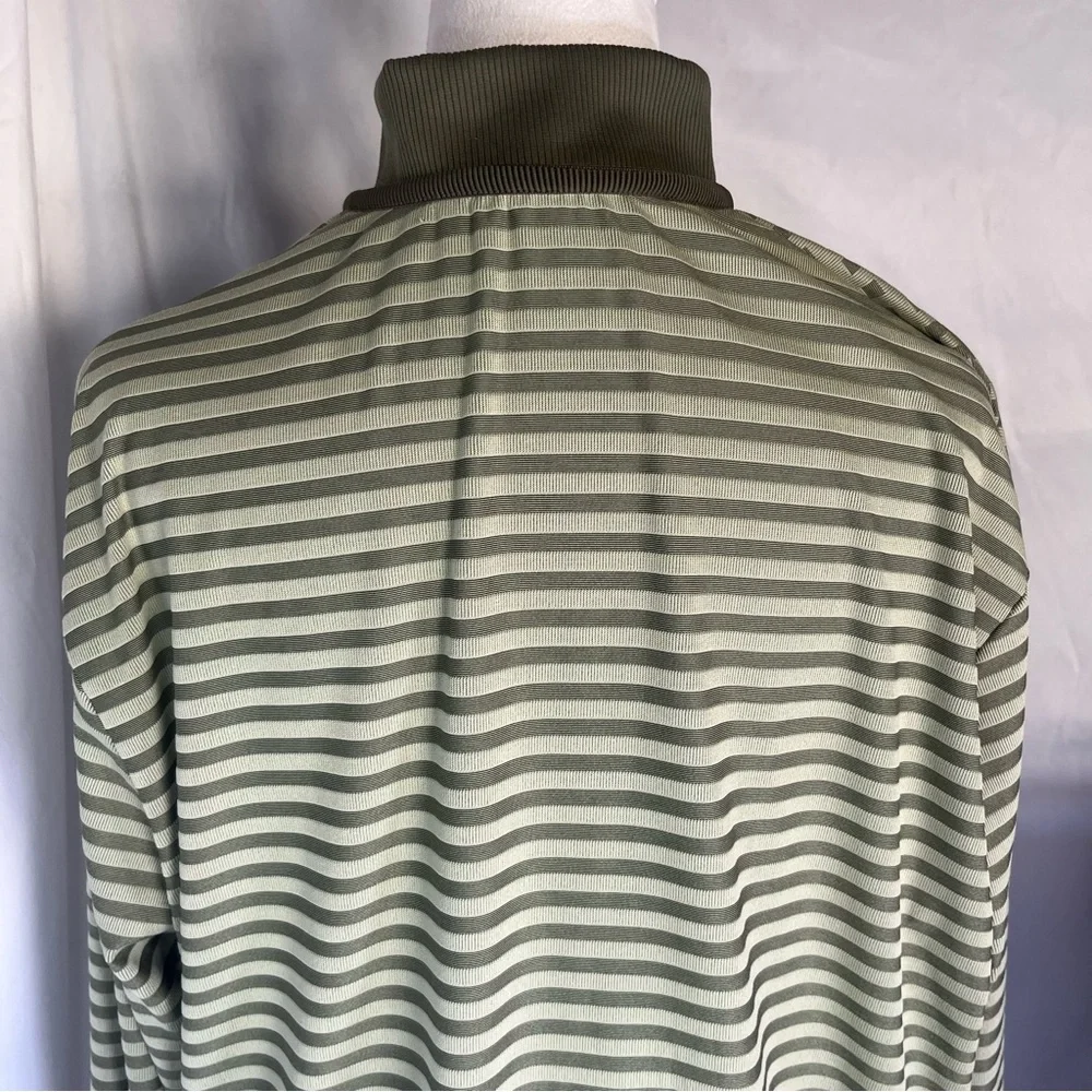 Nike Women’s‎ Dri-FIT UV Ace Golf 1/2 Zip Pullover Olive Green Stripes XL Tennis